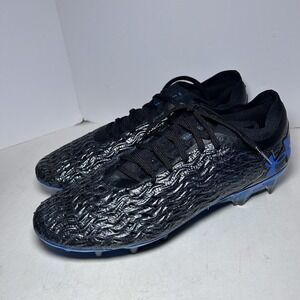 Under Armor Magnetico Pro 5 FG Soccer Cleats Men's 9.5 Black And Blue Atlantis